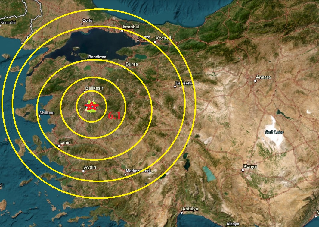 BALIKESİR'DE 6.1 BÜYÜKLÜĞÜNDE DEPREM MEYDANA GELDİ