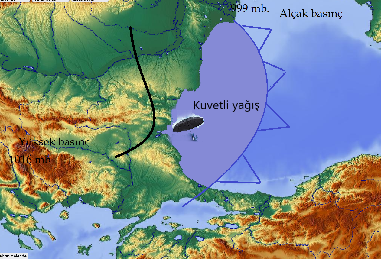 Hava sıcaklığı düşüyor yağış geliyor.